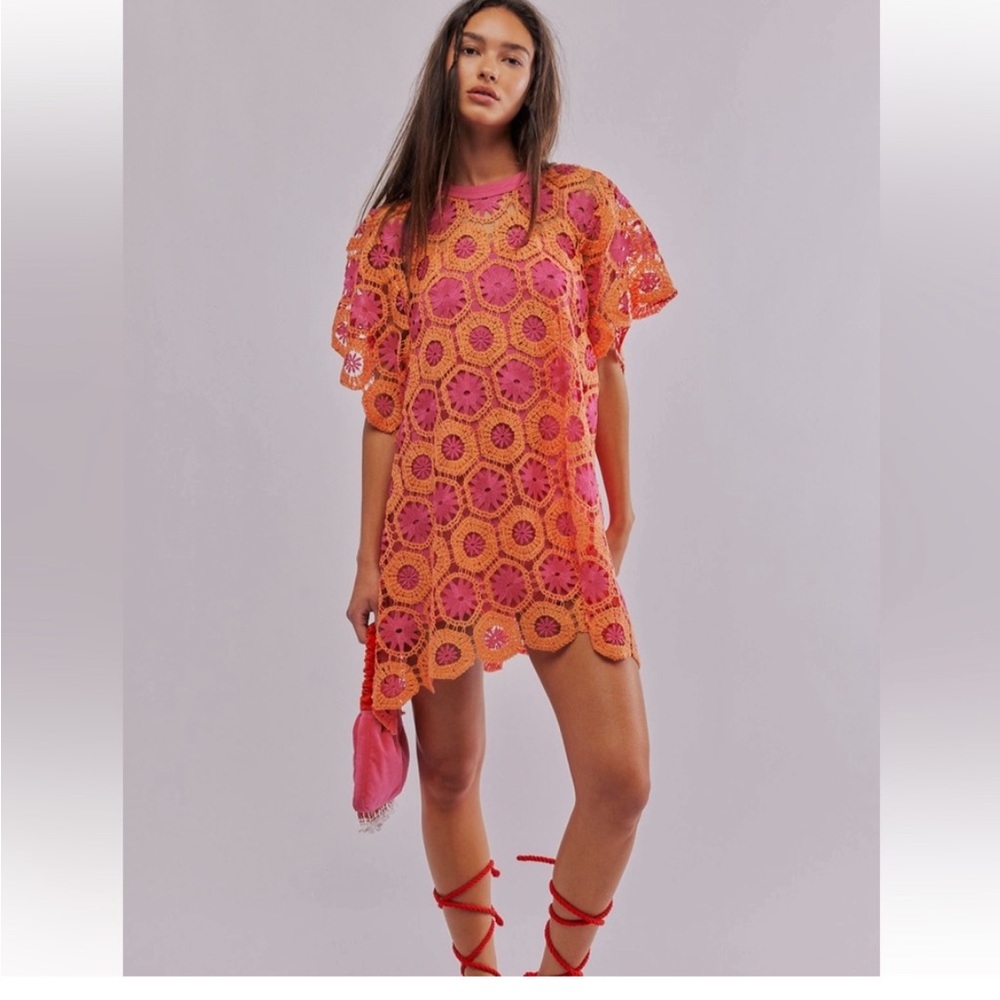 New crochet Audrey T-Shirt Dress Free People dress sold out
